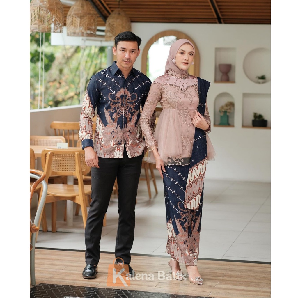 Kebaya Couple Amera Series Kebaya Batik Couple Terbaru Lamaran Wisuda Kondangan Tunangan Modern