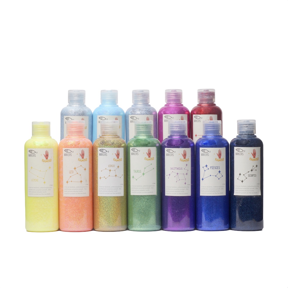 

Acrylic Glitter Series 250ml Set of 12 by MAKERS