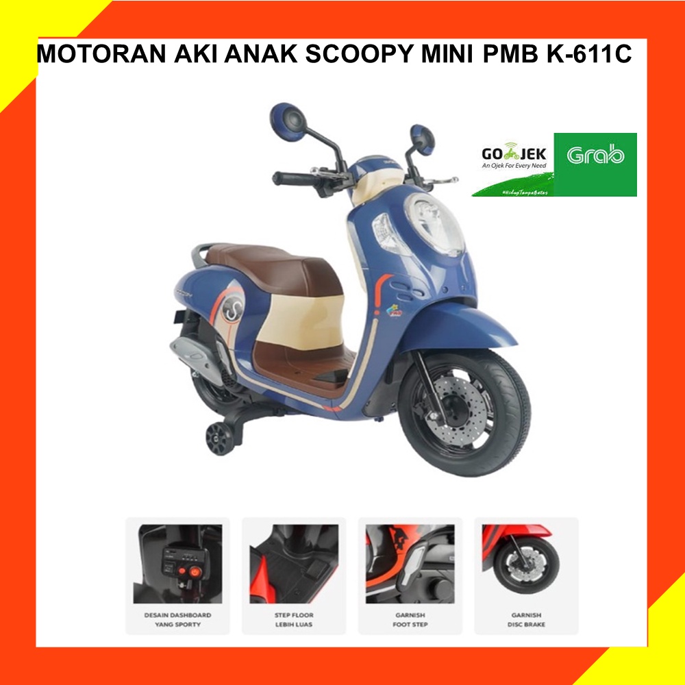 Jual Motor Motran Aki Anak Honda Scoopy PMB K611C | Shopee Indonesia