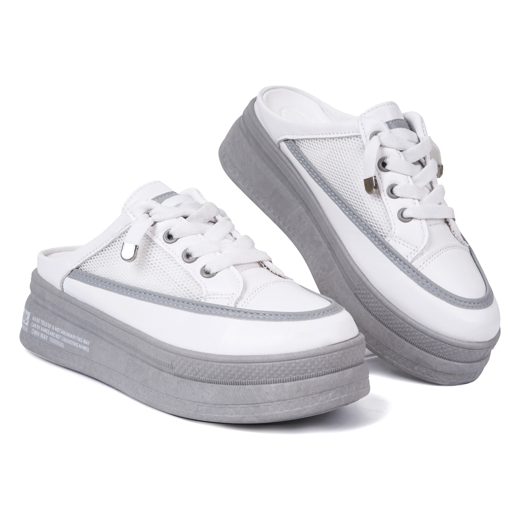 Sepatu DNY Spatu Sandal Wanita Putih Terbaru Spatu Sandal Korea Cantik Kekinian Sepatu Sendal Slip