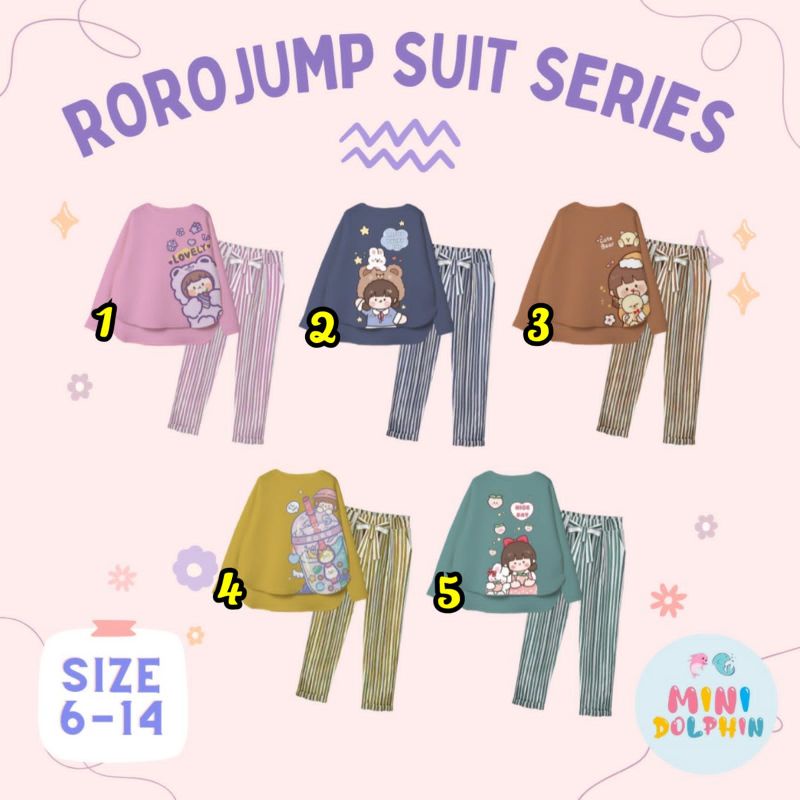 Rorojump suit Series size 6-14y by Mini dolphin