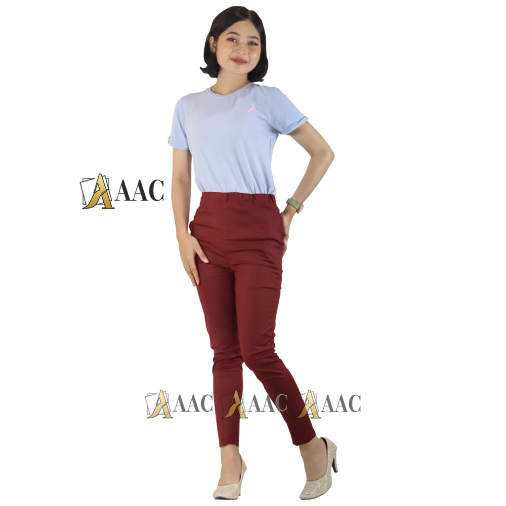 Celana Katun Wanita Anti Begah, Celana Katun Stretch, Daily Pants