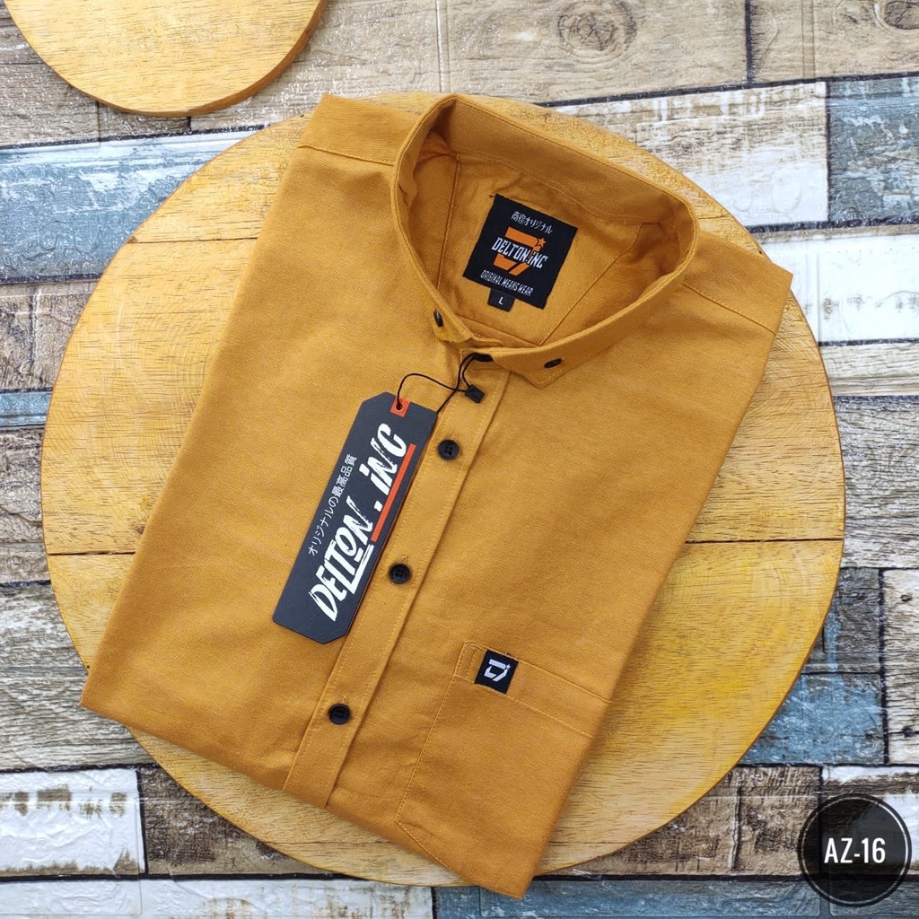Kemeja Pria Polos Lengan Pendek Model Slimfit - Kemeja Kasual Pria (AZ-5)