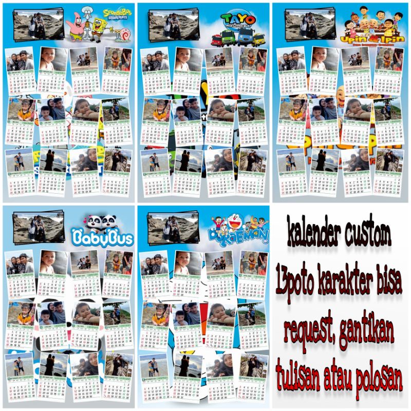 

kalender custom 1-5/,6/13poto