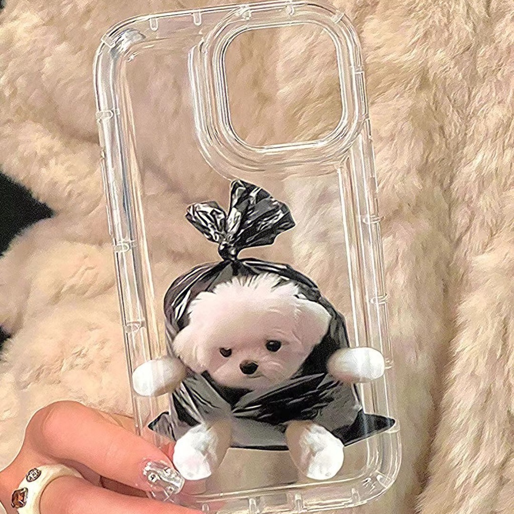 Soft Case Silikon TPU Transparan Motif Anjing Dan Kucing Untuk IPhone 14 13 12 11 Pro XS Max XR X 8 7 6 6S Plus