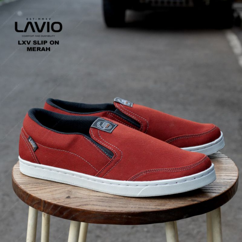 Sepatu Pria Casual Slip On Santai Kerja Jalan Jalan Lavio LXV Slop Original High Premium Quality