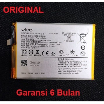 Battery Baterai Batere VIVO Y01 Y15S BS7 B-S7 Original