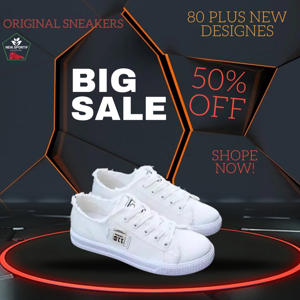 Sepatu Kasual Perempuan Kekinian Putih Spatu Jalan Remaja Cewek sepatu sneakers wanita import korea 