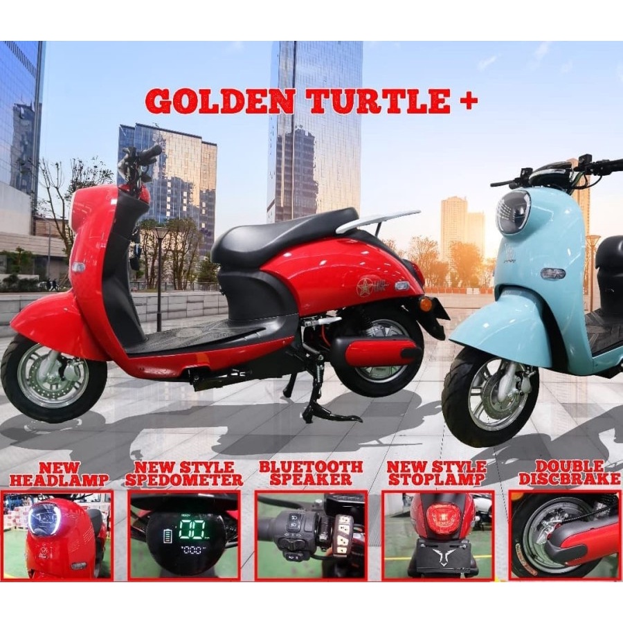 Jual Motor Listrik Uwinfly Golden Turtle baterai 60/20ah - 1000 watt ...