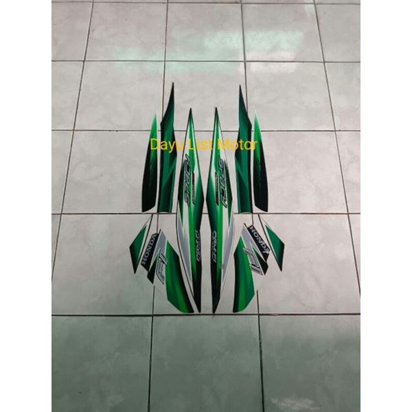 Striping Honda Spacy fi 2013 2014 hitam hijau