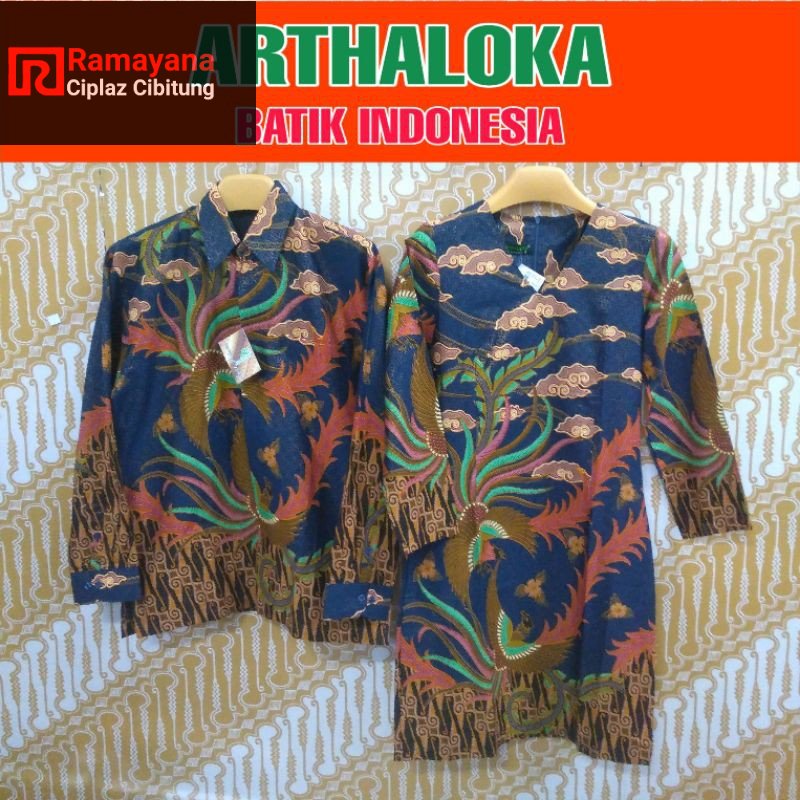 Arthaloka batik Couple / Kemeja batik Pasangan / Ramayana Cibitung