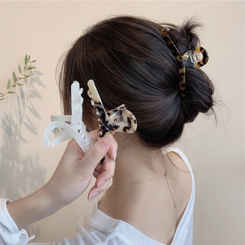 JEDAI SHARK HIGH-END MOTIF MARBLE LEOPARD MACAN MARBEL HAIRCLIP HAIR CLIP CLAW JEPIT JUMBO JEPITAN RAMBUT KOREA PREMIUM KOREAN TRENDY INSTAGRAM  CEPOL