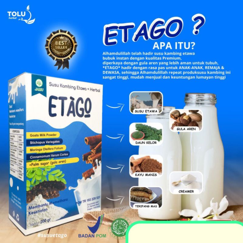 

Susu Gemuk susu kambing etawa ETAGO Plus herbal 200 gram