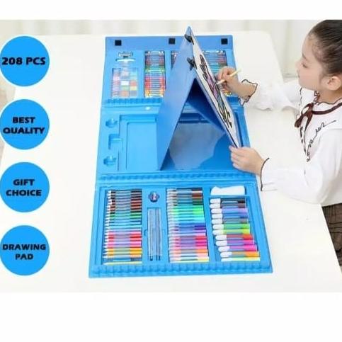 

Mainan Melukis gambar anak set besar lengkap spidol+pensil+papan isi 2 - Biru