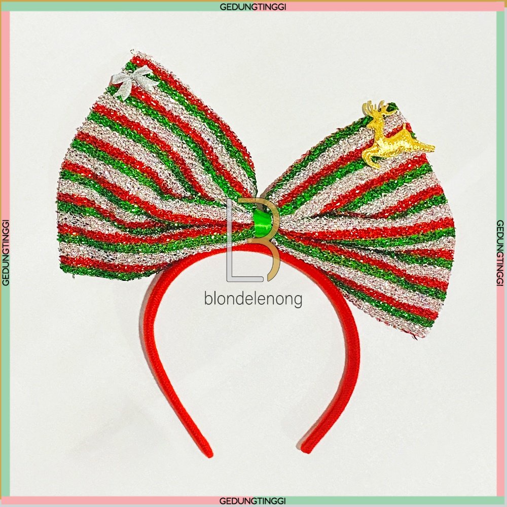 Bando Natal Topi Santa Claus Tanduk Telinga Rusa Merry Christmas Accesories Ornament Aksesoris Pita Rambut Wig Poni Dewasa Anak Bayi Baby Perempuan Cewek Beruang Bunny Gajah Mickey Rumbai Sirkam Buah Foil Cute Lucu Merah Hijau Korea Viral Murah 1 2 Tahun