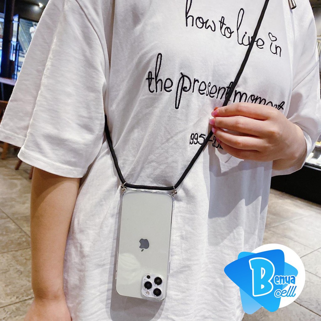 Softcase Slingcase Lanyard Bening Xiaomi Redmi 9T POCO F3 X7 K40 PRO TURBO 4 NOTE 12 PRO MI A1 2022 