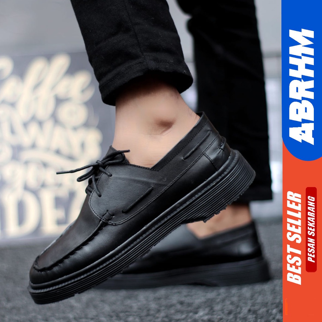 Sepatu Docmart Pria Formal Kulit Asli Zapato Abrhm