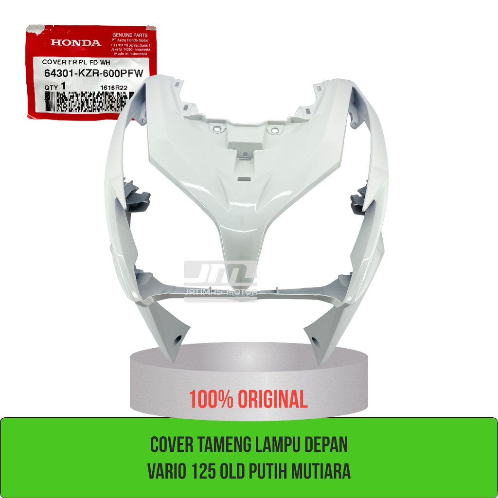 Cover tameng lampu depan vario 125 old putih mutiara 64301-KZR-600PFW