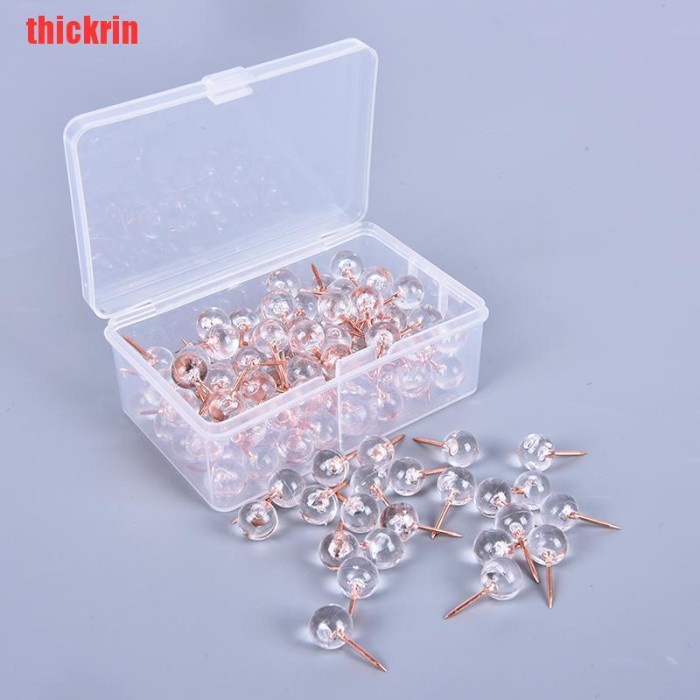 

Papan Sc993 100 Pcs Paku Payung Warna Bening Untuk Papan Gabus Kantor