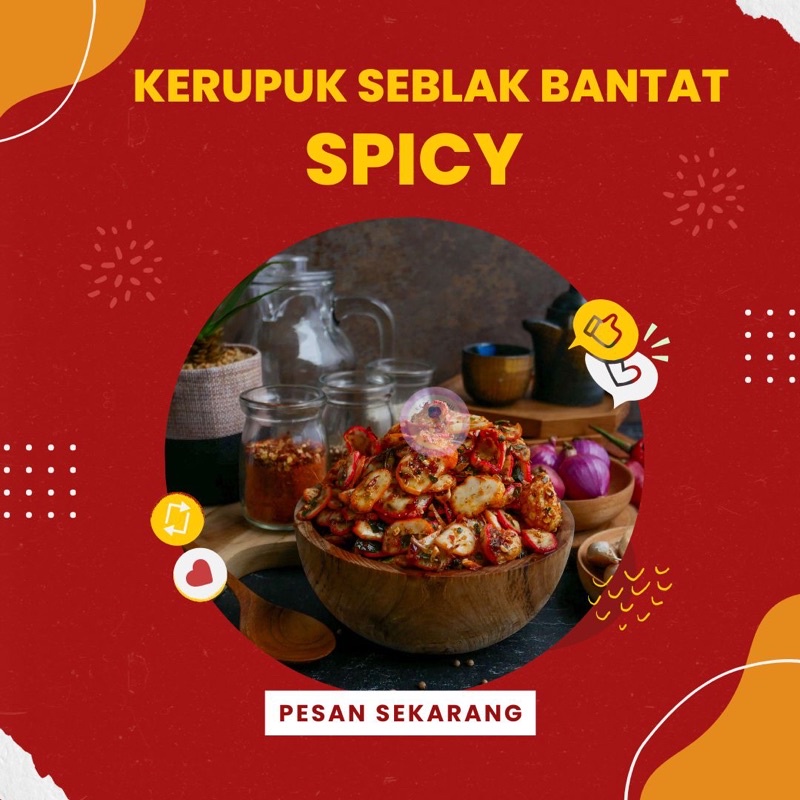 

KERUPUK SEBLAK BANTAT PEDAS 100gram