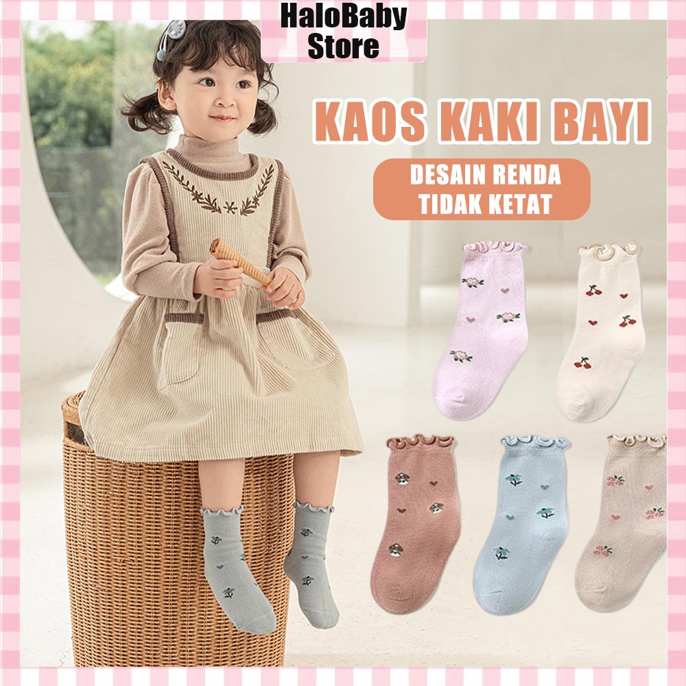 Halo Baby kaos kaki anak bayi/kaus kaki bayi newborn socks perempuan 0-3tahun