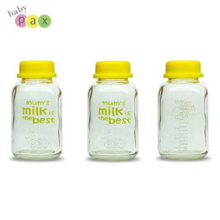 BABY PAX BOTOL KACA ASI (3PCS) / 150ML