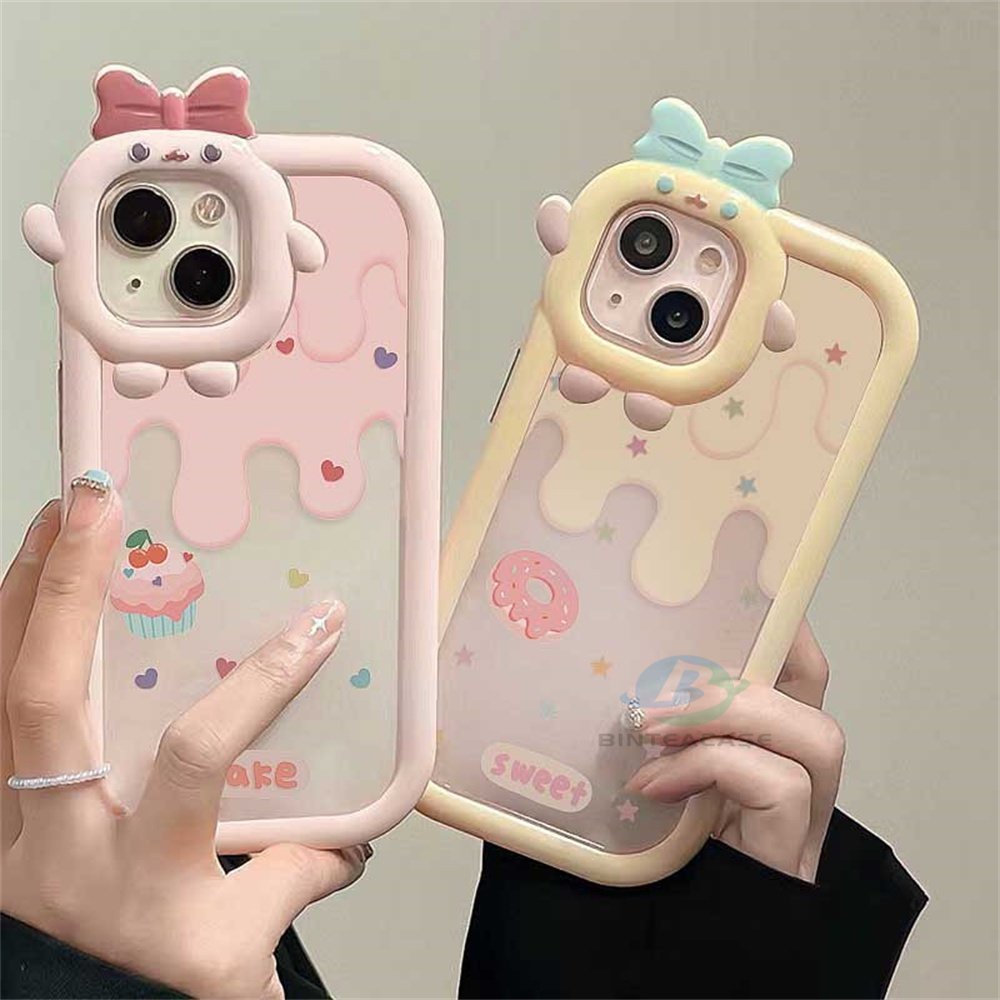 Case Desain Es Krim Doughnuts Untuk IPhone 14 Pro Max 11 12 Xr XS 6 6S 7 8 Plus