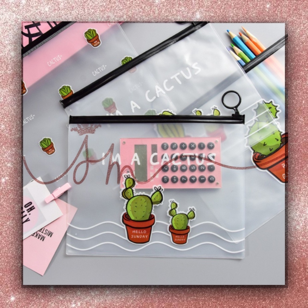 

Tempat Pensil Transparan Motif Kaktus / Pouch Penyimpanan Alat Tulis Import ACC-096
