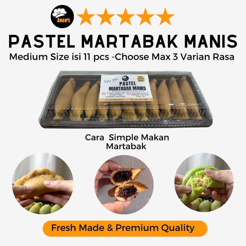 

Pastel Martabak Manis MEDIUM SIZE( isi 11pcs) adonan original