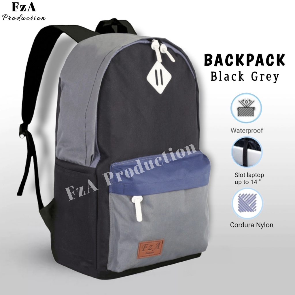 Tas Ransel Punggung Distro Casual Pria Wanita / Tas Ransel Laptop Original - FzA FREE Tas Slempang Trendy