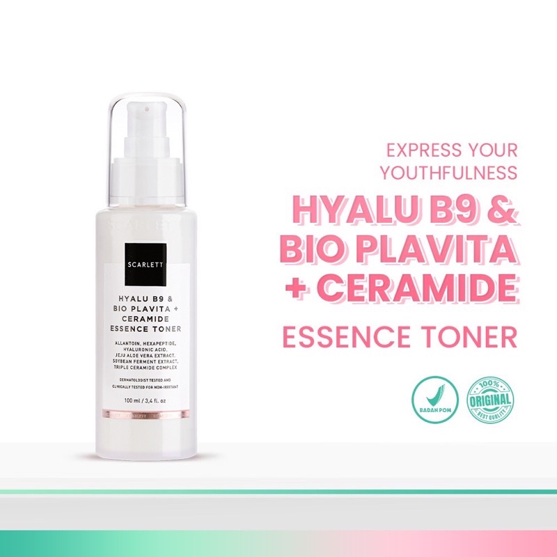 Scarlett Whitening - Hyalu B9 + Bio Plavita &amp; Ceramide Essence Toner | Scarlett Age Delay