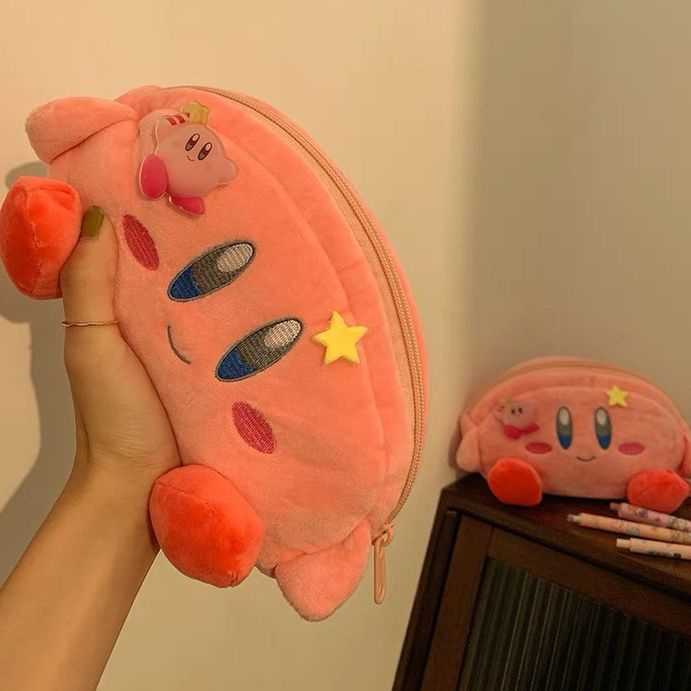 ❈◎♘Sera Sera Bintang Jepang Kirby Tas Penyimpanan Kosmetik Lipstik Desktop Lucu Kartun Tas Pensil Kapasitas Besar Asrama Wanita