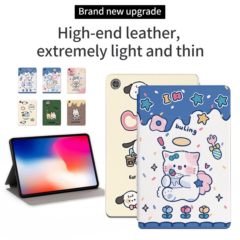 Flip Case Bahan Kulit Motif Kartun Untuk Lenovo Tab M10 HD (2nd Gen) TB-X306 / M10 TB-X605F TB-X505F / M10 TB-X605FC 10.1 &quot;