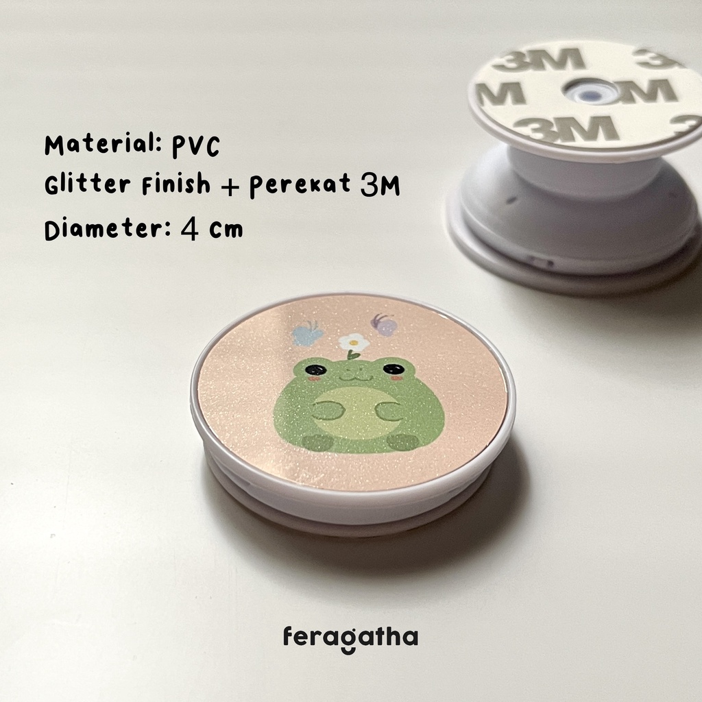 Feragatha Popsocket Phone Holder Phone Grip Motif Wild Animal Hewan Lucu Beruang Sapi Macan
