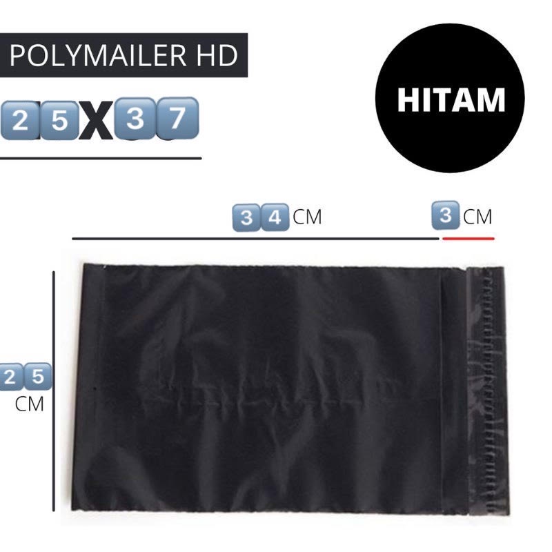 

Plastik Polymailer 25 x 37 cm isi 100 pcs HItam Packing Online shop