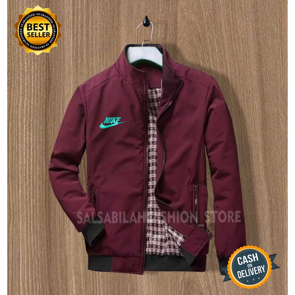 Jaket Bomber Kasual Premium Parasut semi anti air PRIA WANITA POLOS