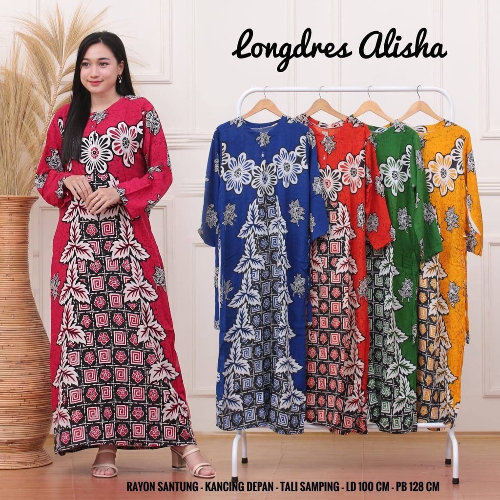 Daster Longdress Panjang Busui Bumil Bahan Rayon Murah Kekinian Semata Kaki