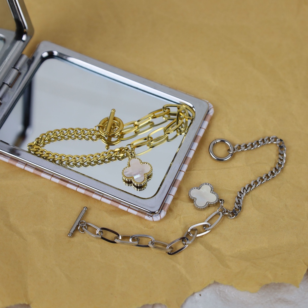 Gelang tangan titanium import anti karat harga grosir bisa cod