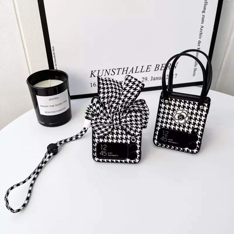 Case Samsung Galaxy Z Flip 5 5G / Z Flip 4 5G / Z Flip 3 5G Fancy Korea Style Bow Strap Case Fashion