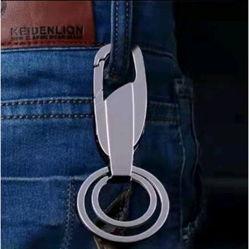 Gantungan Kunci Mobil Motor Rumah Carabiner Stainless Steel - Key Chain K372