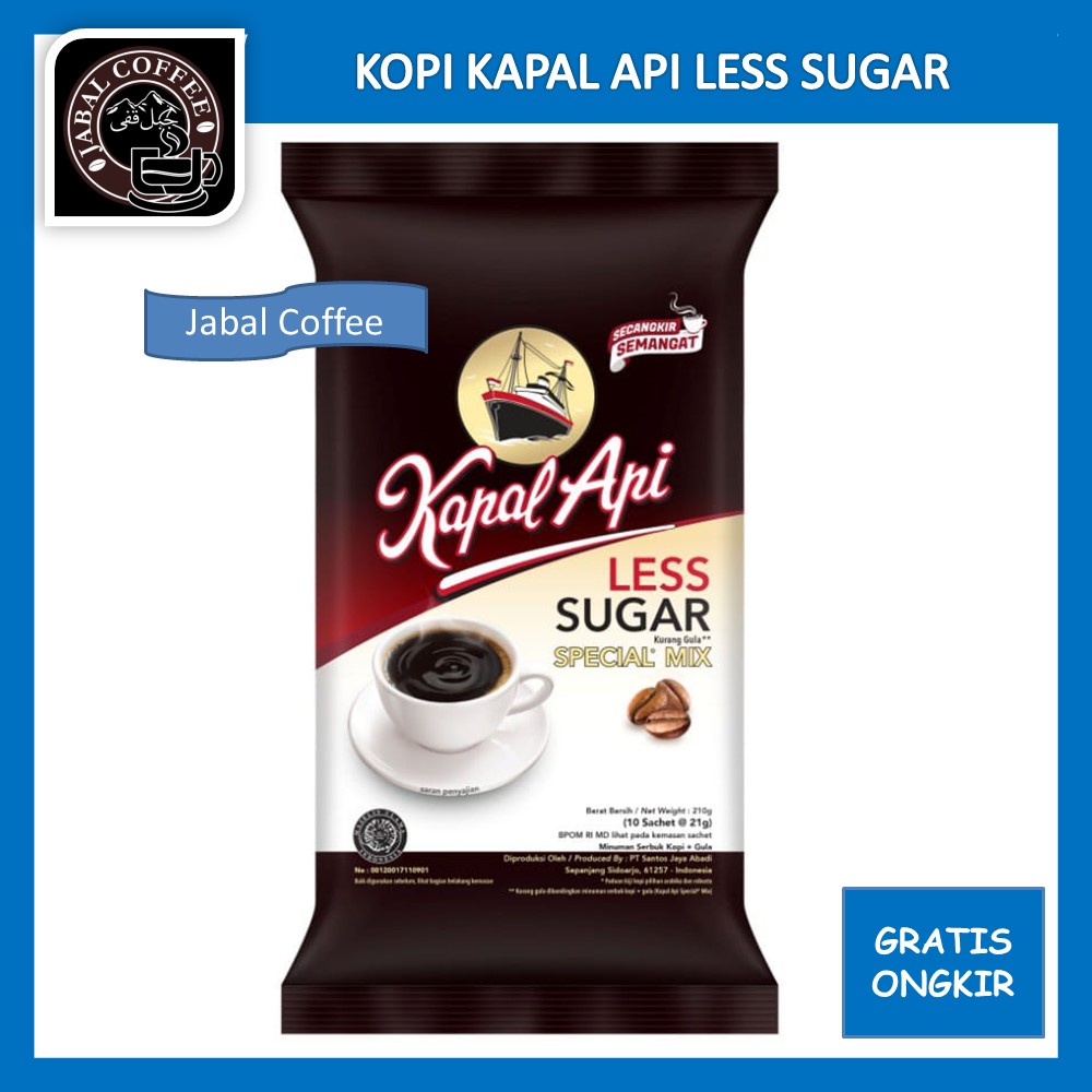 

Kopi Kapal Api Special Mix Less Sugar 1 Pack Renceng10 x 21 g