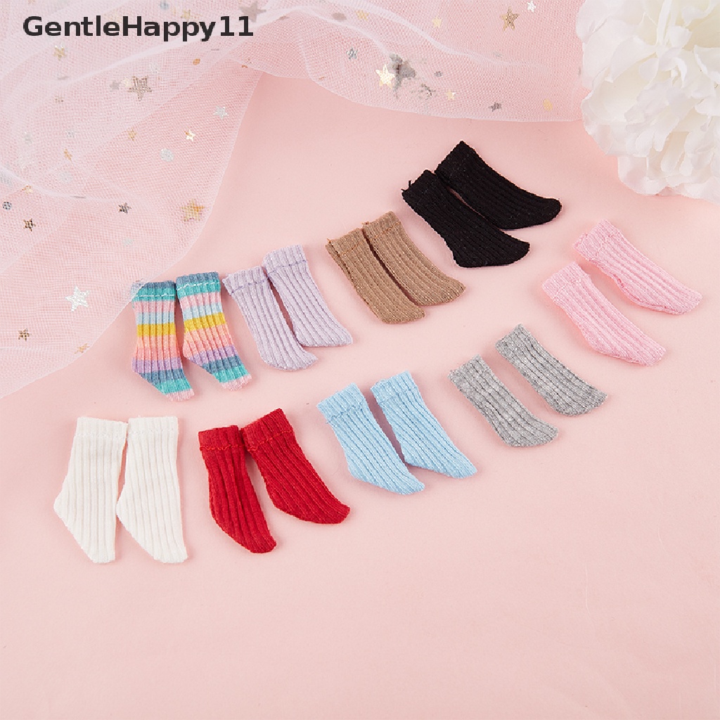 Gentlehappy Mainan Kaos Kaki Pendek Untuk Aksesoris Boneka OB11 1 / 6 1 / 12