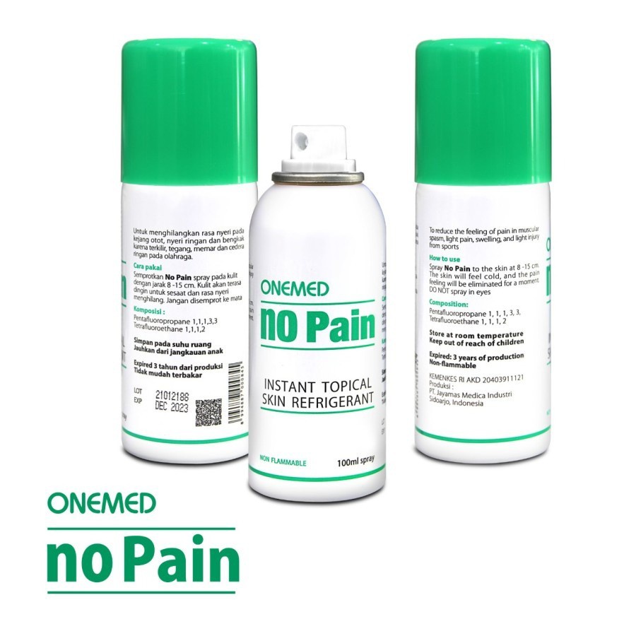 Semprotan Pereda Nyeri Otot Kram No Pain Spray Skin Refrigerant 100ml