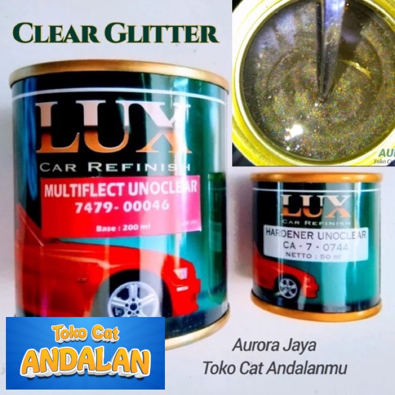 

Toko Cat Andalan - Penta Lux Multiflect Unoclear 250ml / Clear Glitter Hologram / Vernis Gliter Pernis Kerlip Semprot Duko Duco Diko Toko Cat Andalan Motor dan Mobil