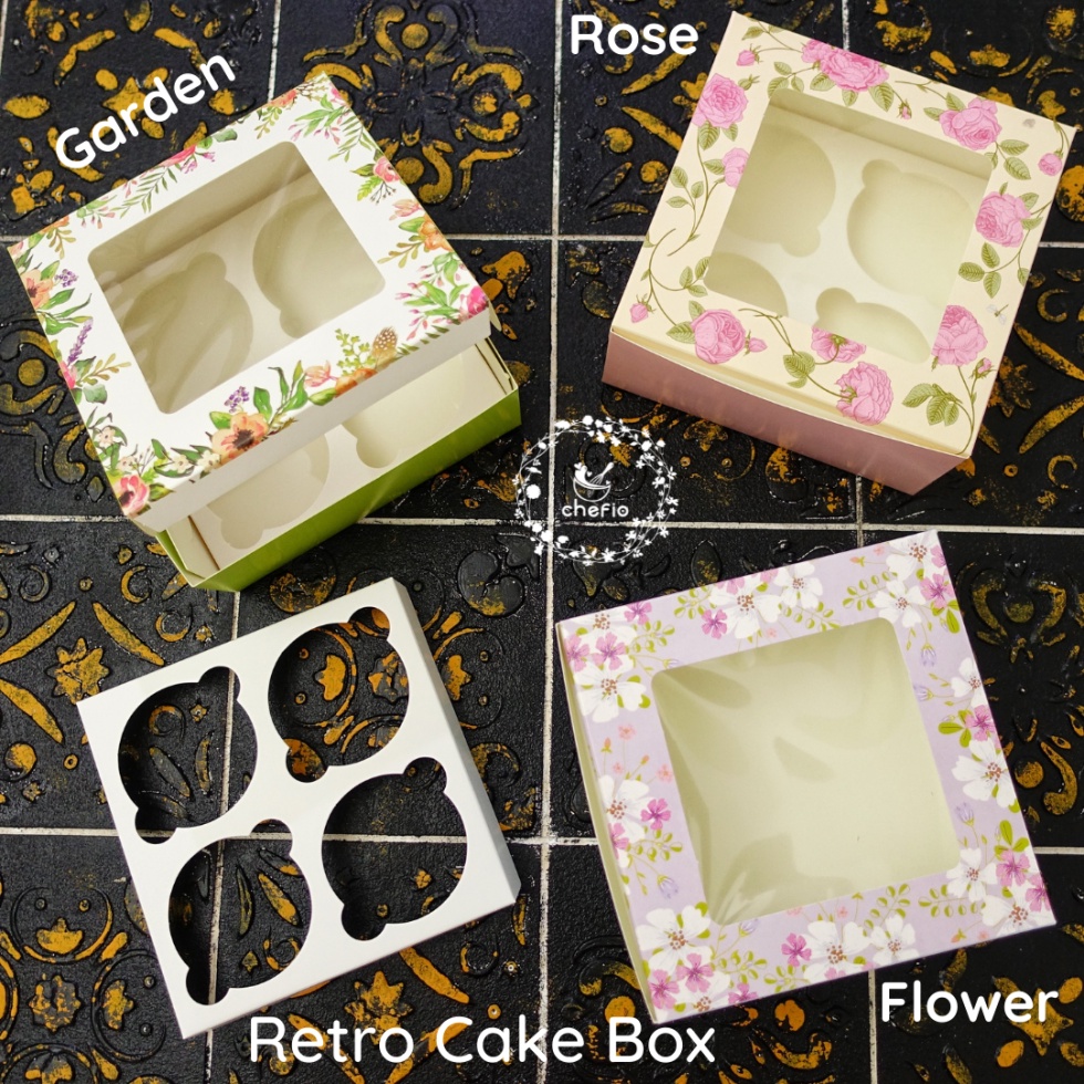 Kotak Kue Mika Paper Cake Box Korean Lunch Box Roti Donat Bolu Gulung