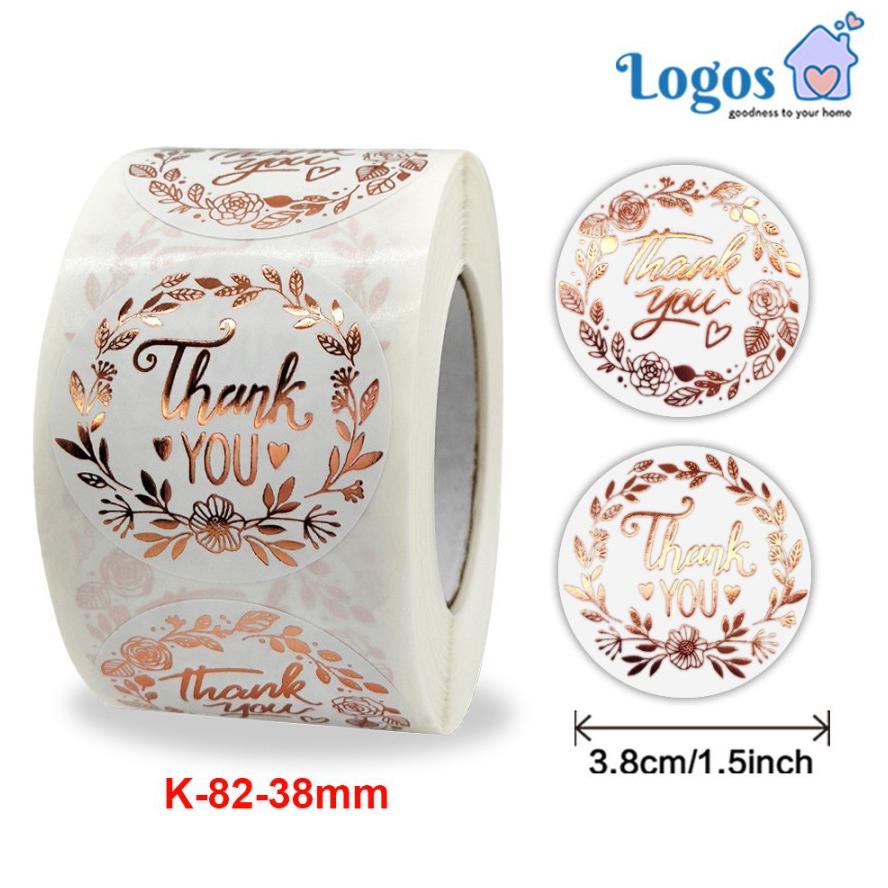 

Round Sticker Thank You Bronze Stiker Bulat Label Seal Cookie Hampers