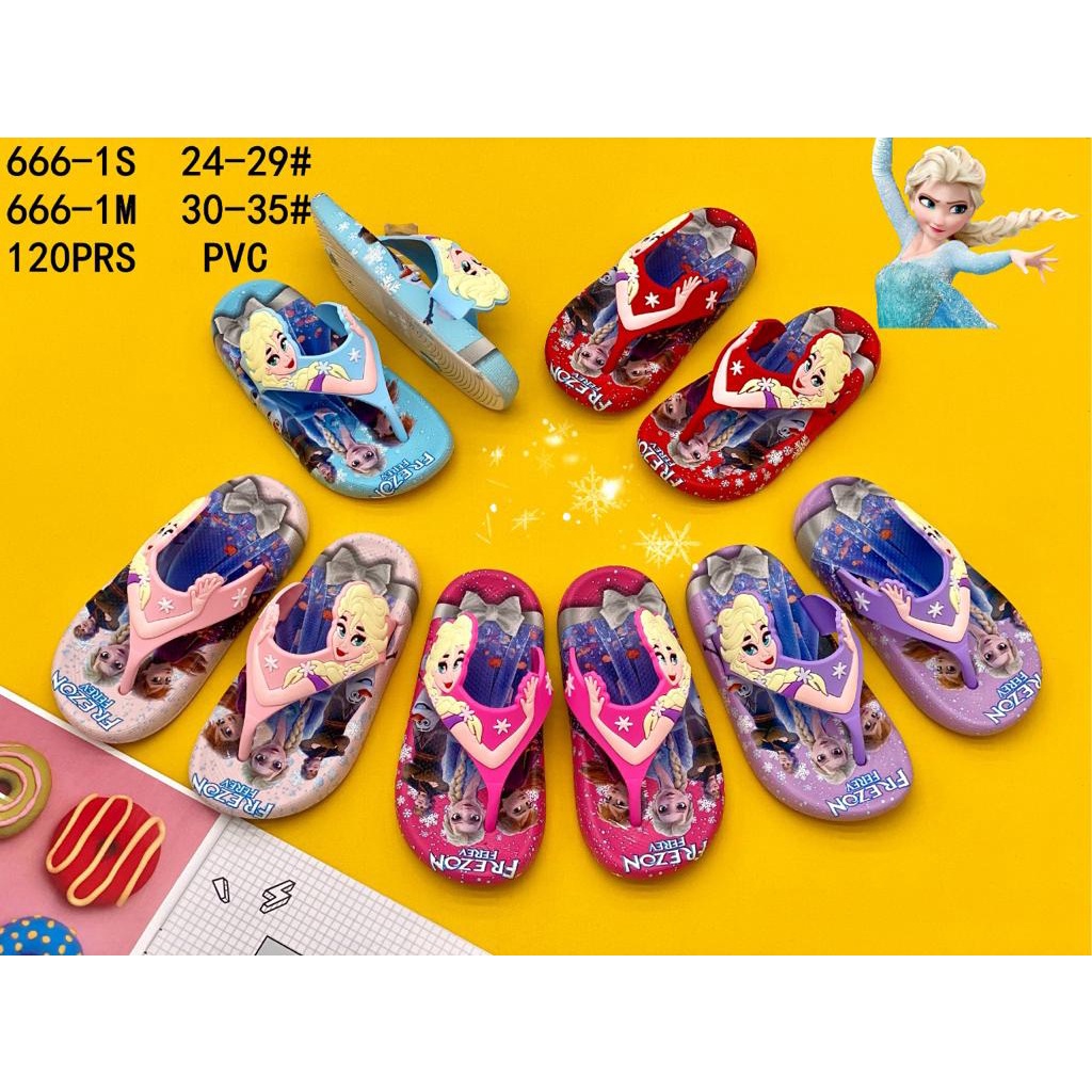 Sandal Jepit Anak Perempuan Frozen Ferev Import Size 24-29 Winola Collection WNL 666-1