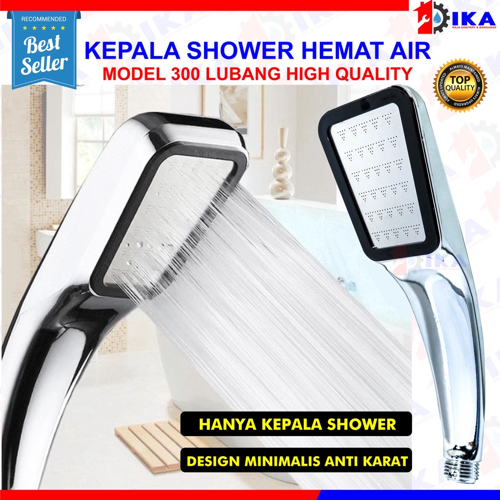 Jual Hand Shower Mandi 300 Lubang Tekanan Tinggi Hemat Air Kepala Shower Head Pancuran Air 2909