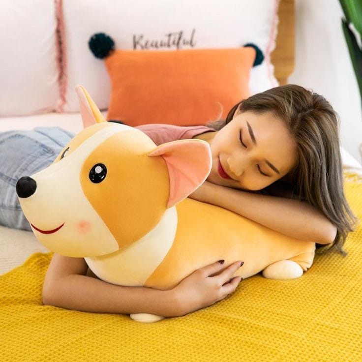 Bantal Boneka Karakter Hewan Anjing Chorgi Mainan Boneka Anak Terbaru Lucu Imut