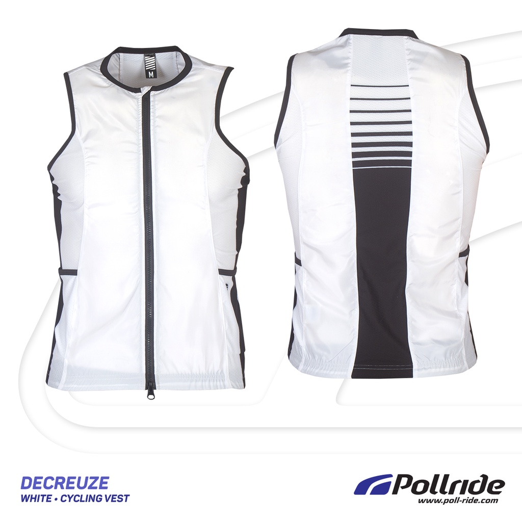 Rompi Olahraga | Rompi Gowes | Rompi Sepeda Merk POLLRIDE DECREUZE white